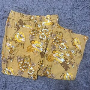 Volcom Yellow Floral Pants